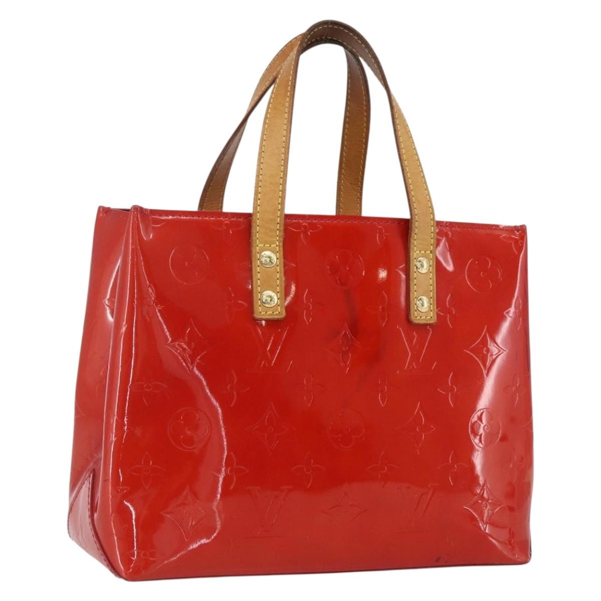 Louis Vuitton Reade Handbag Monogram Vernis Red Patent_Leather Handbag (Pre-Owned)