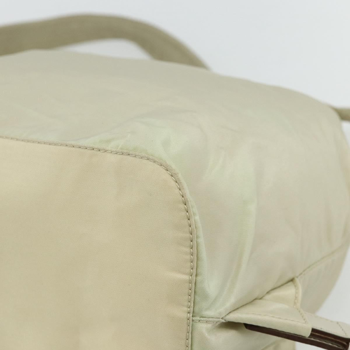 Prada Sac À Dos Re-Nylon Nylon Beige Nylon Backpack Bag (Pre-Owned)