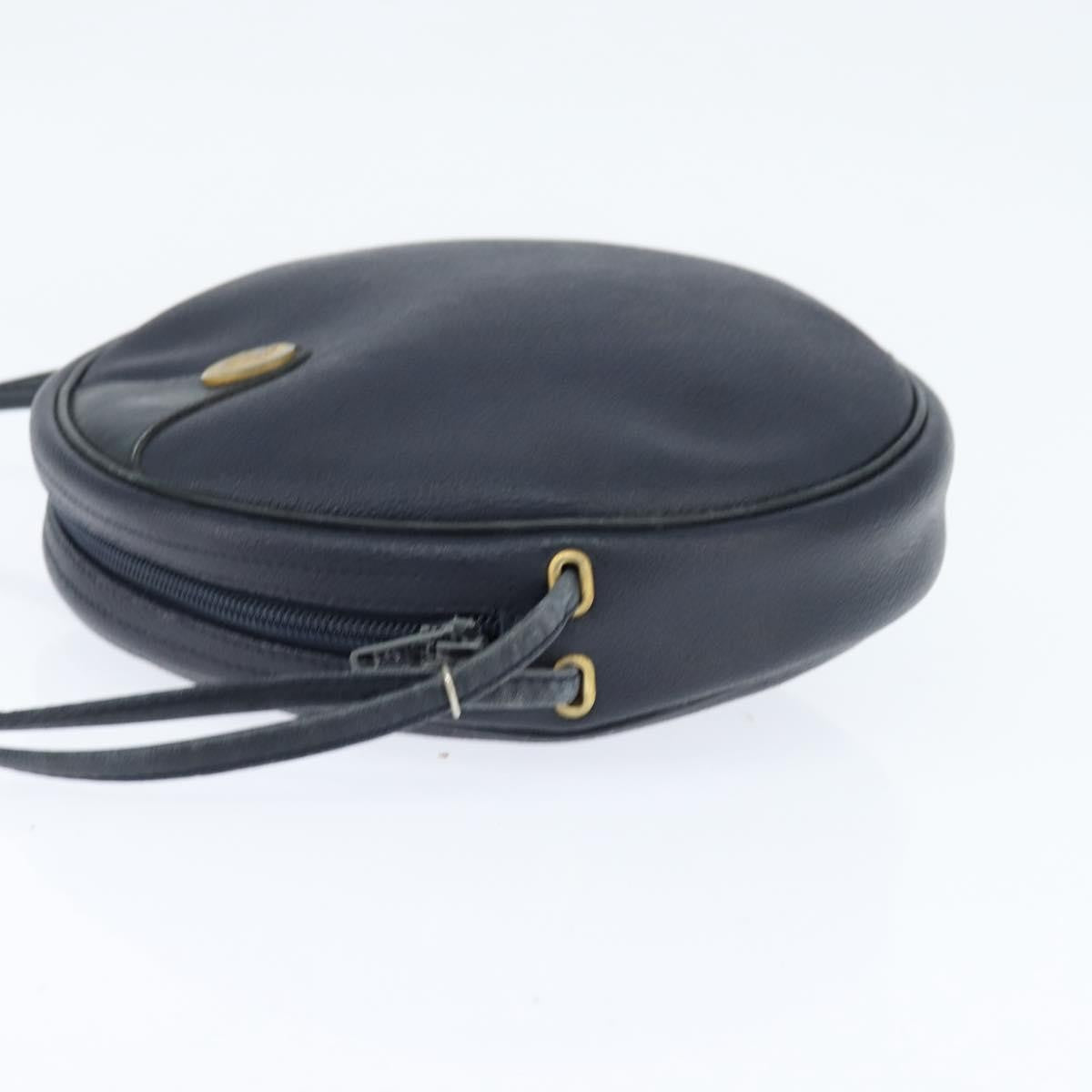 Christian Dior Vintage Honeycomb Shoulder Bag Canvas And Leather Navy Pvc Shoulder Bag Bag (Pre-Owned)