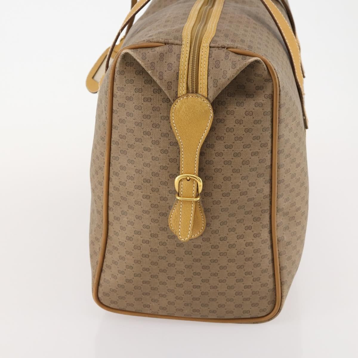 Gucci Vintage Travel Bag Gg Canvas Beige Pvc Travel Bag Bag (Pre-Owned)