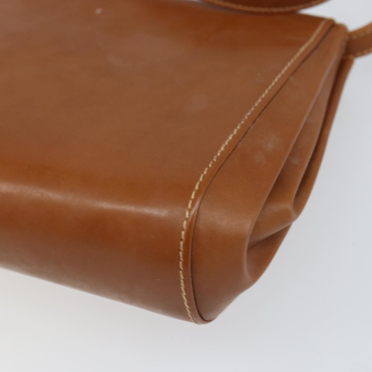 Gucci Vintage Shoulder Bag Leather Brown Leather Shoulder Bag Bag (Pre-Owned)