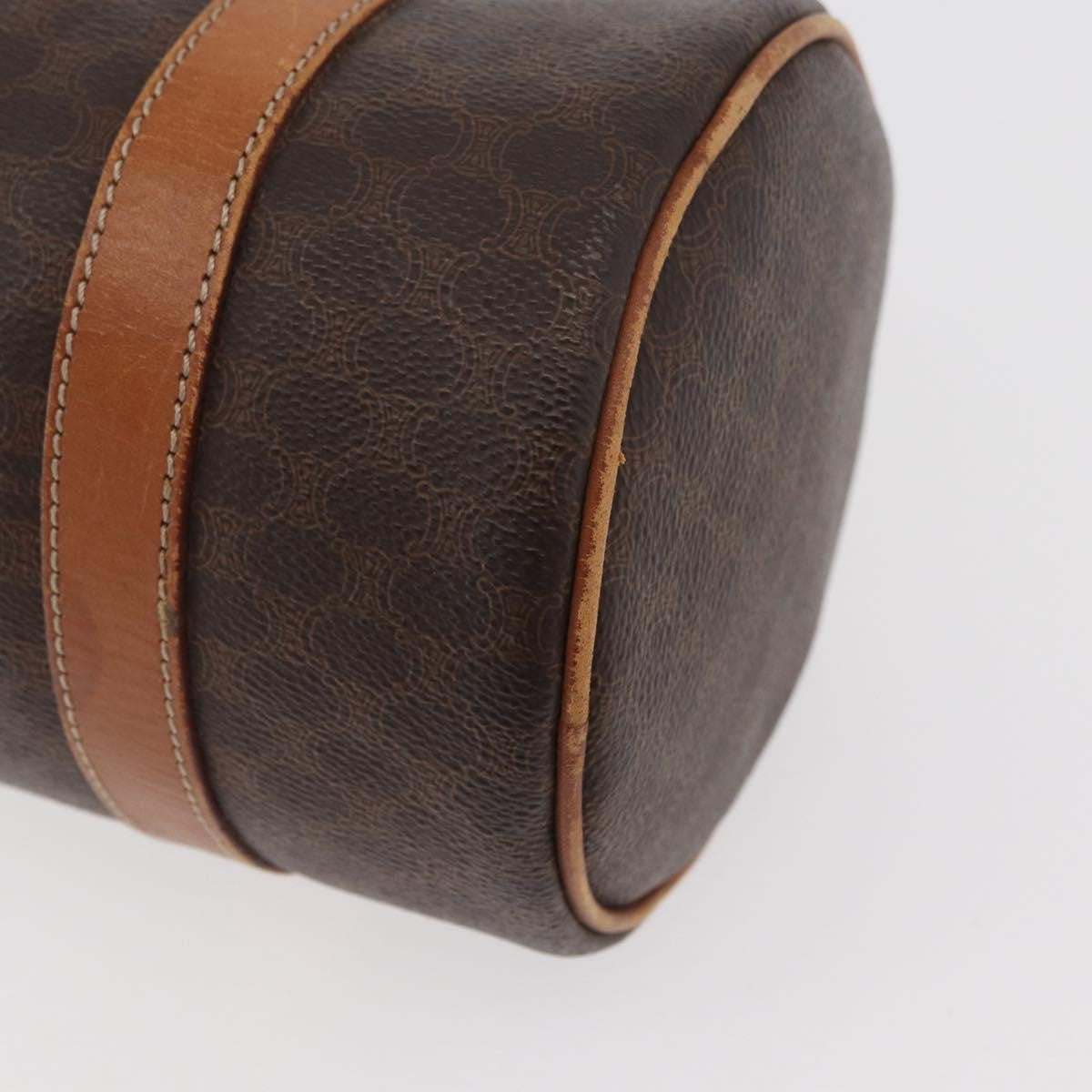 Celine Vintage Macadam Shoulder Bag Canvas And Leather Brown Canvas Shoulder Bag Bag (Pre-Owned)
