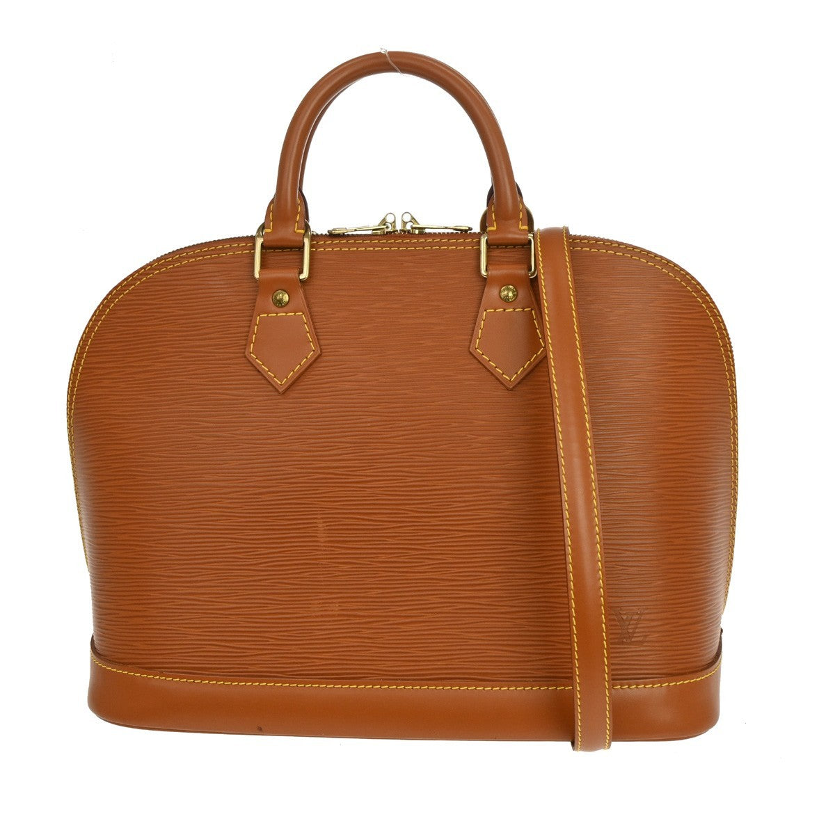 Louis Vuitton Vintage Alma Handbag Epi Leather Brown Leather Handbag (Pre-Owned)
