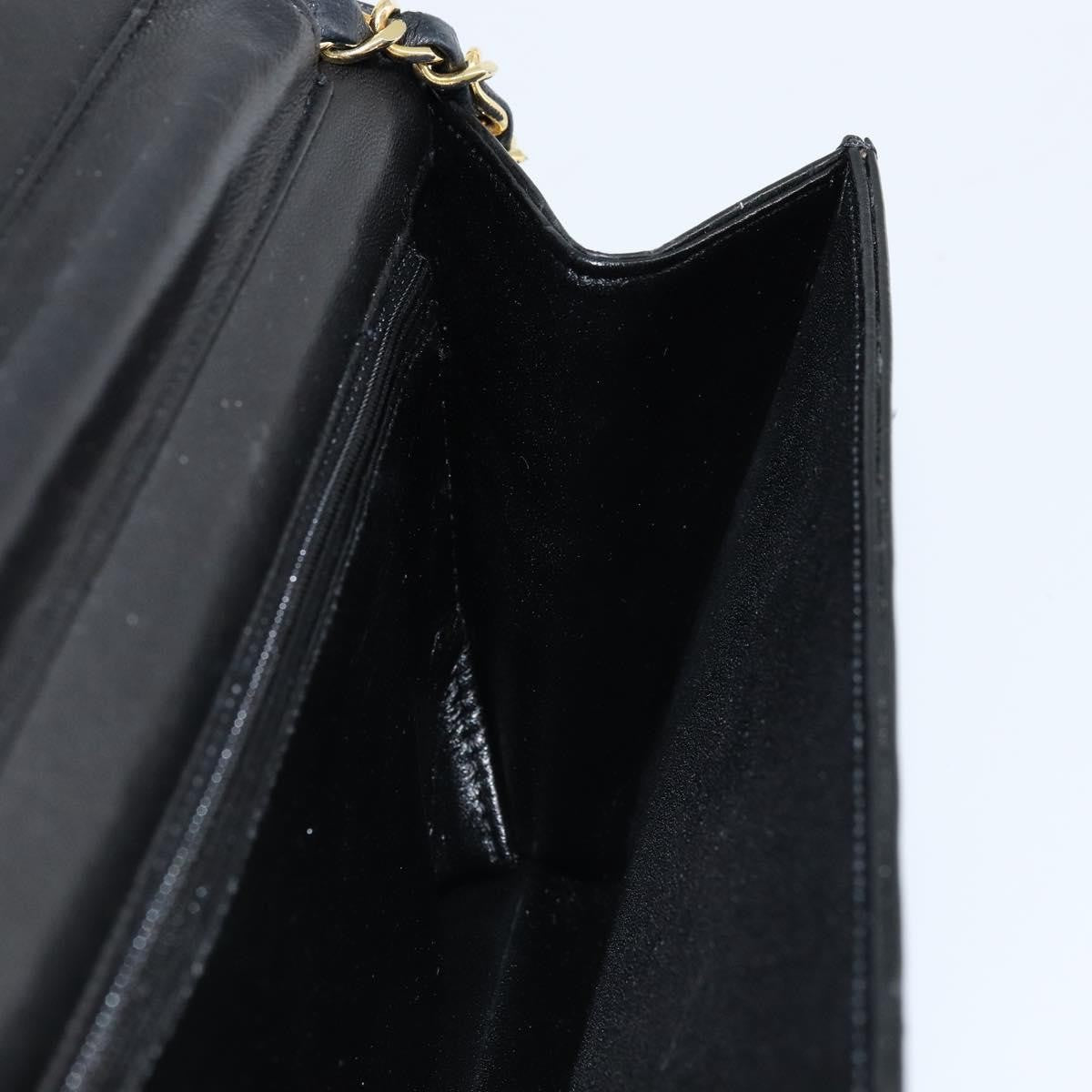 Chanel Wallet On Chain Quilted Patent Black Patent_Leather Shoulder Bag Bag (Pre-Owned)