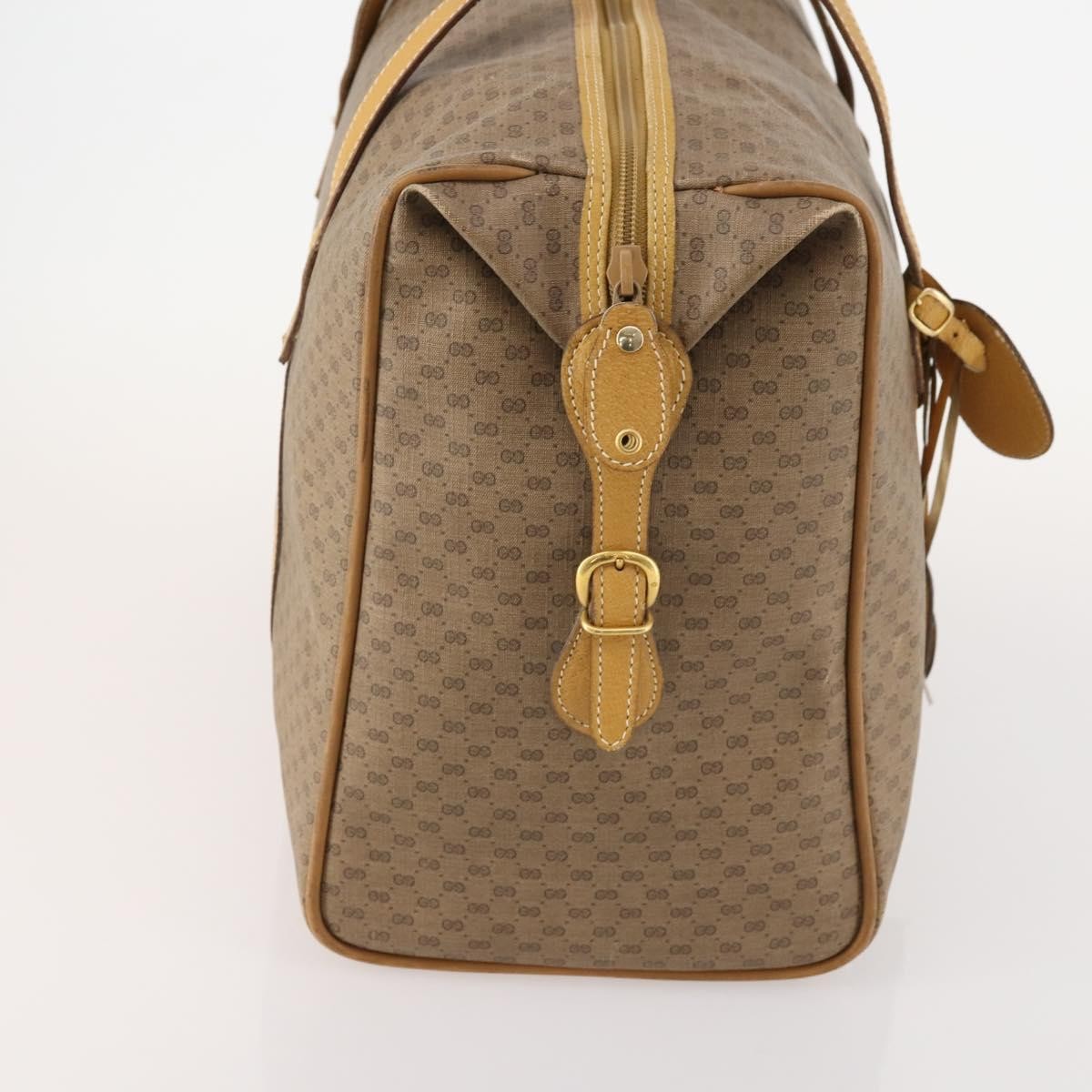 Gucci Vintage Travel Bag Gg Canvas Beige Pvc Travel Bag Bag (Pre-Owned)