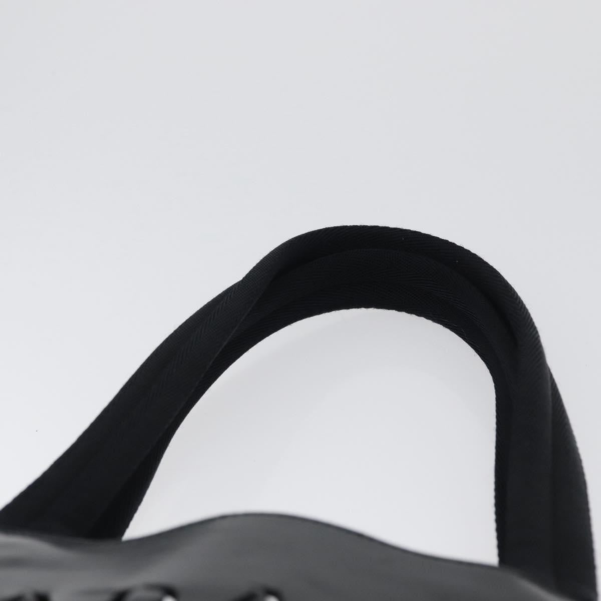Prada Vintage Tote Leather Black Leather Tote Bag Bag (Pre-Owned)