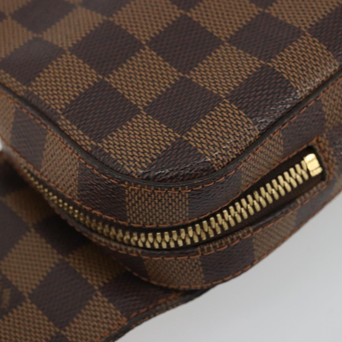 Louis Vuitton Geronimos Waist Bag Damier Brown Canvas Shoulder Bag Bag (Pre-Owned)