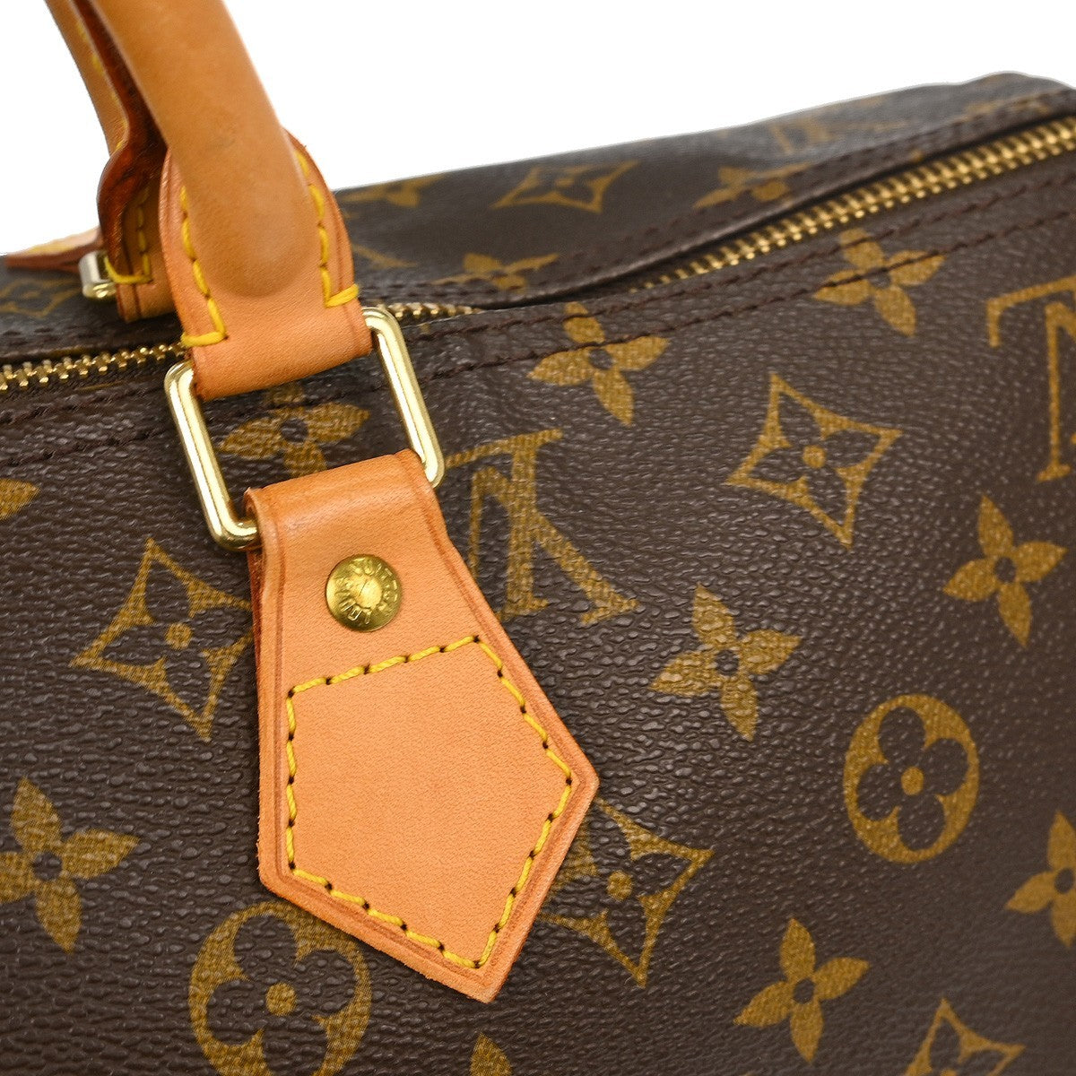 Louis Vuitton Speedy Handbag Monogram Canvas Brown Canvas Handbag (Pre-Owned)