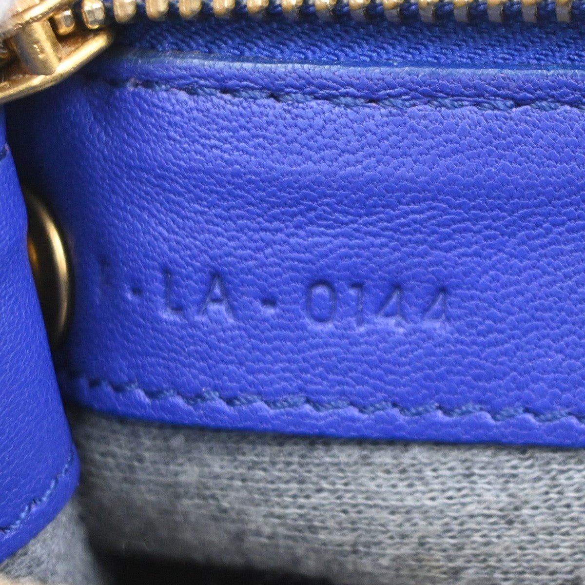 Celine Trio Crossbody Bag Leather Blue Leather Shoulder Bag Bag (Pre-Owned)
