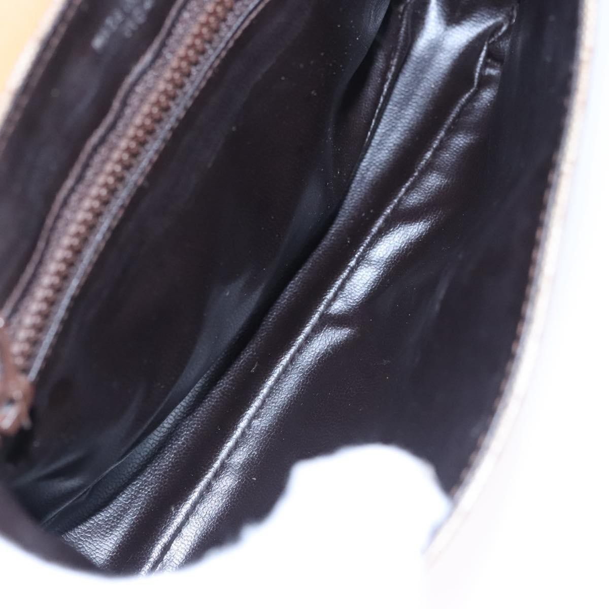 Celine Vintage Macadam Shoulder Bag Canvas And Leather Beige Canvas Shoulder Bag Bag (Pre-Owned)