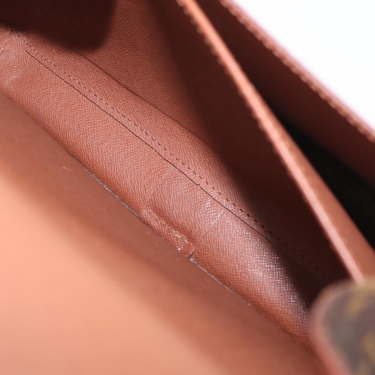 Louis Vuitton Cartouchiere Handbag Monogram Canvas Brown Canvas Shoulder Bag Bag (Pre-Owned)
