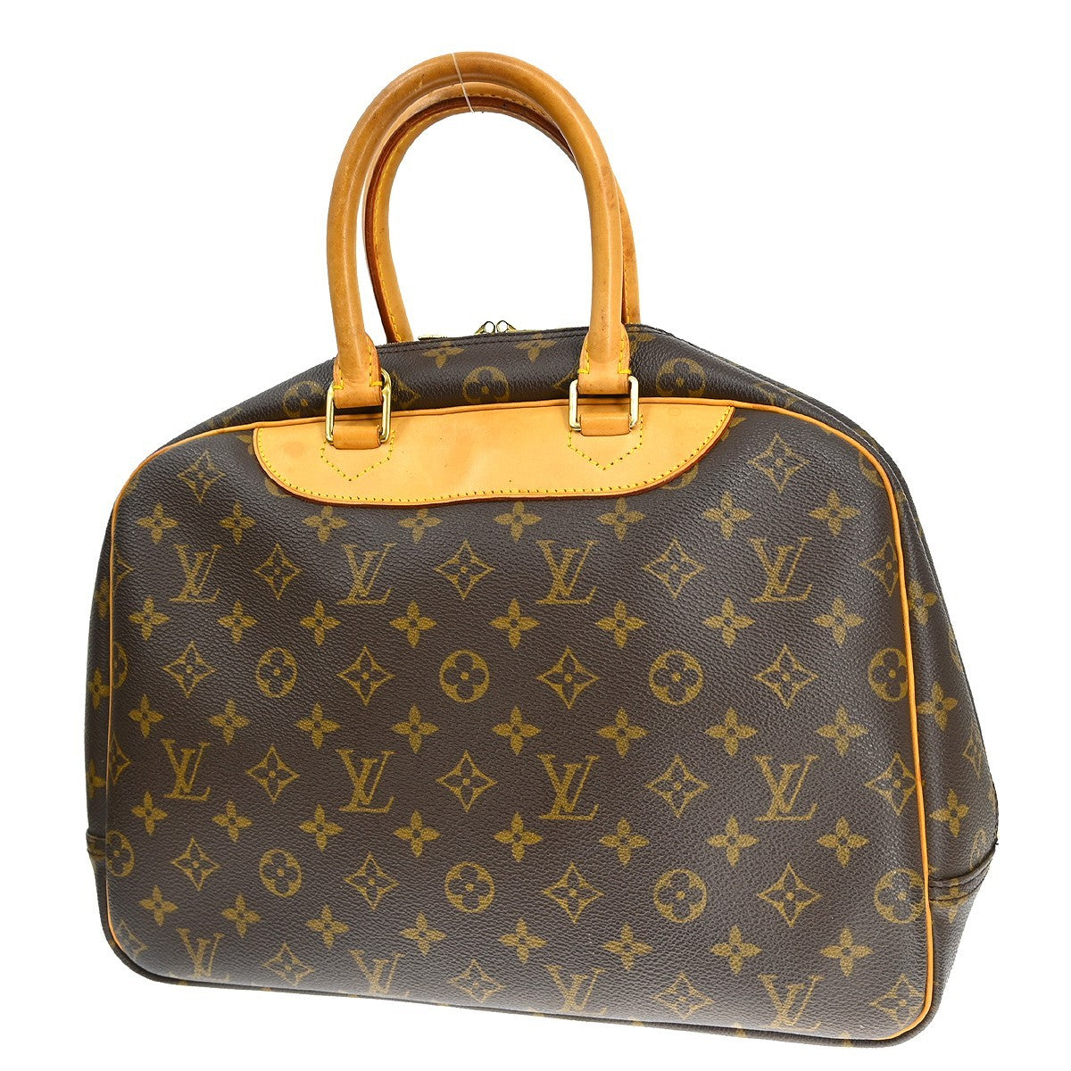 Louis Vuitton Deauville Handbag Monogram Canvas Brown Canvas Handbag (Pre-Owned)