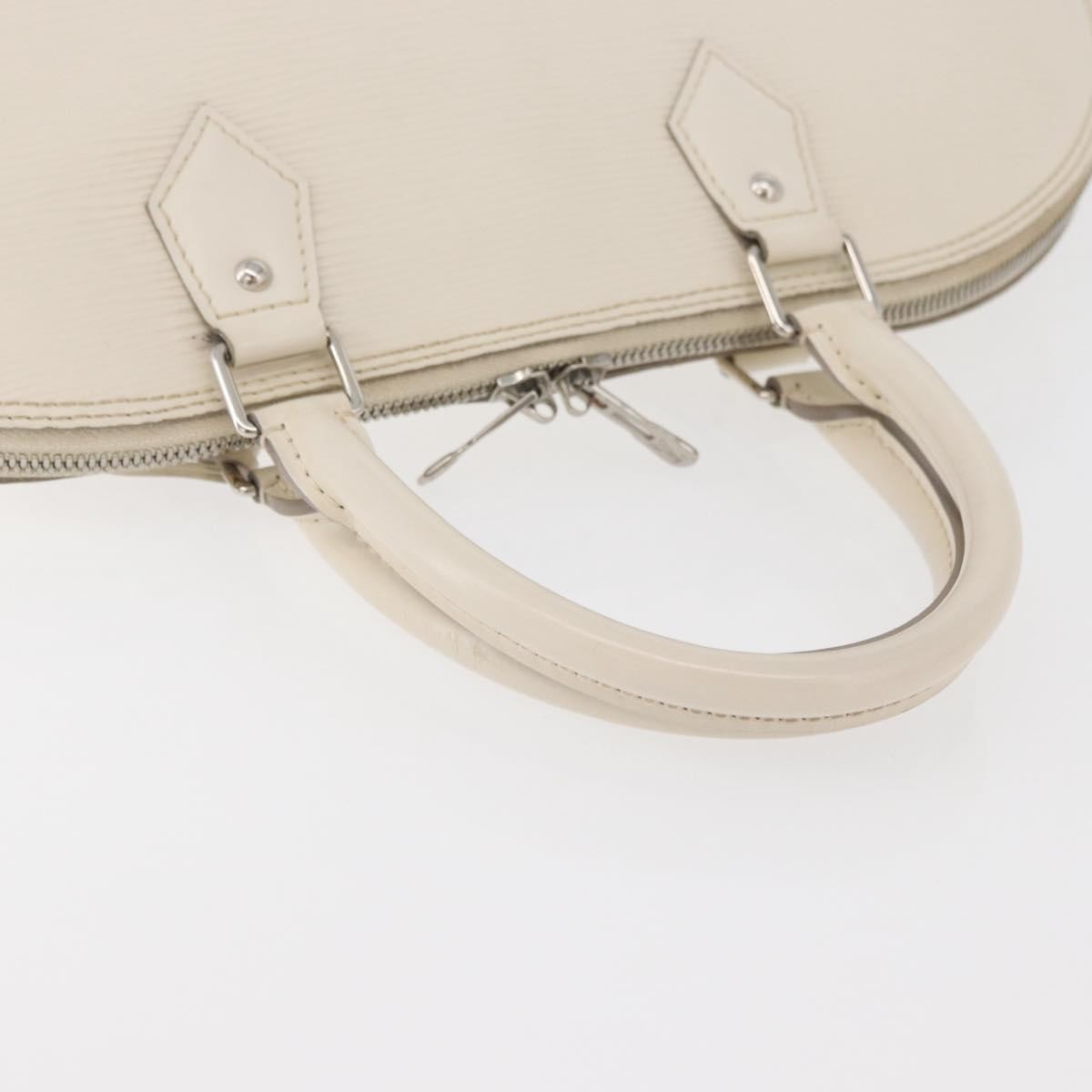 Louis Vuitton Alma Handbag Epi Leather White Leather Handbag (Pre-Owned)