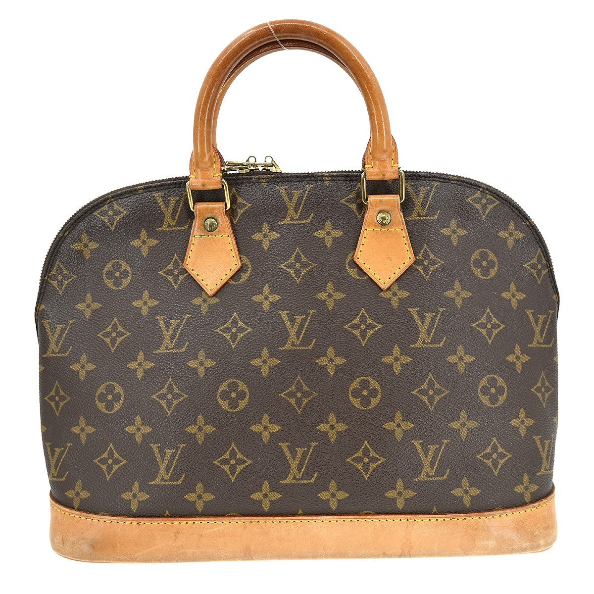 Louis Vuitton Alma Handbag Monogram Canvas Brown Canvas Handbag (Pre-Owned)