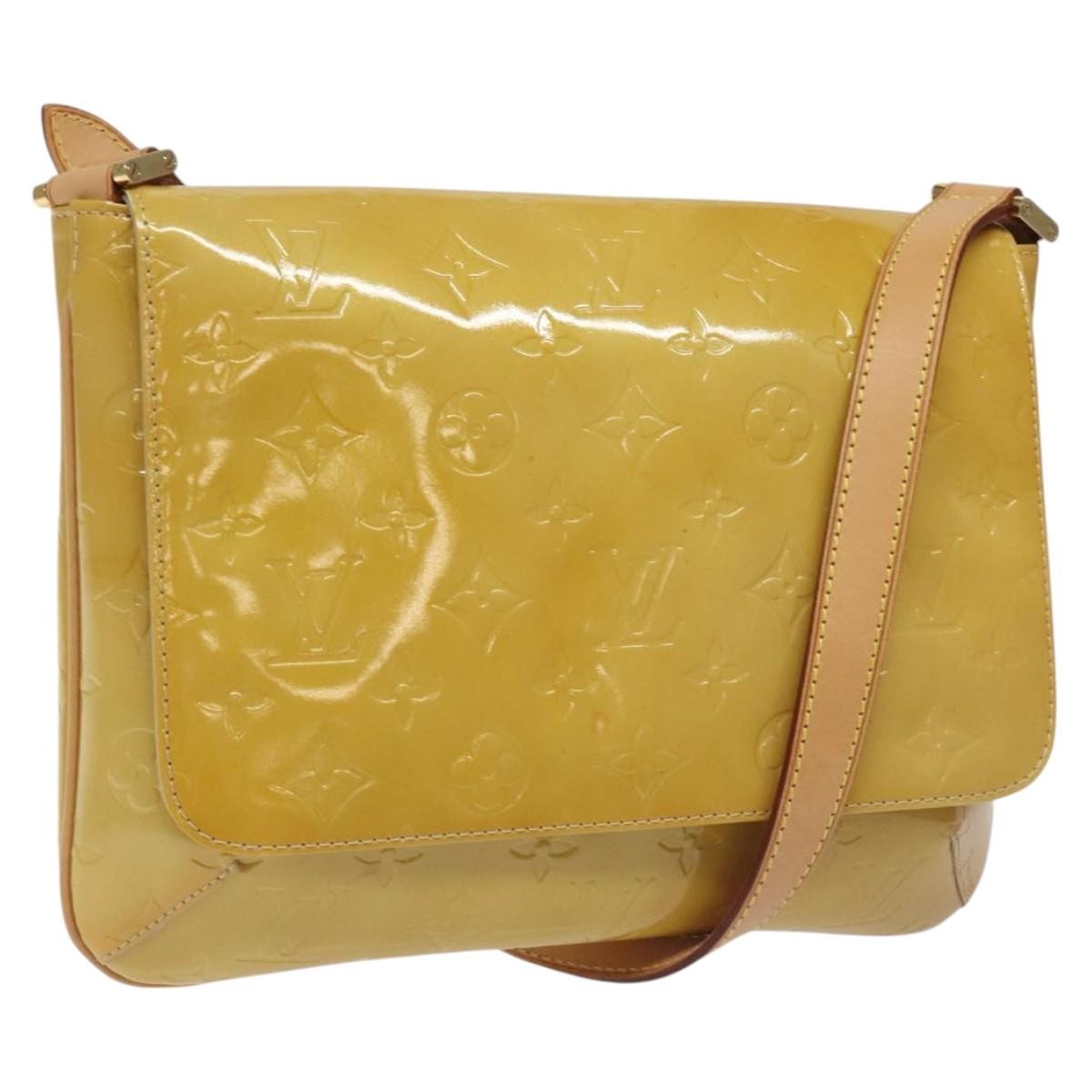 Louis Vuitton Thompson Street Handbag Monogram Vernis Beige Patent_Leather Shoulder Bag Bag (Pre-Owned)