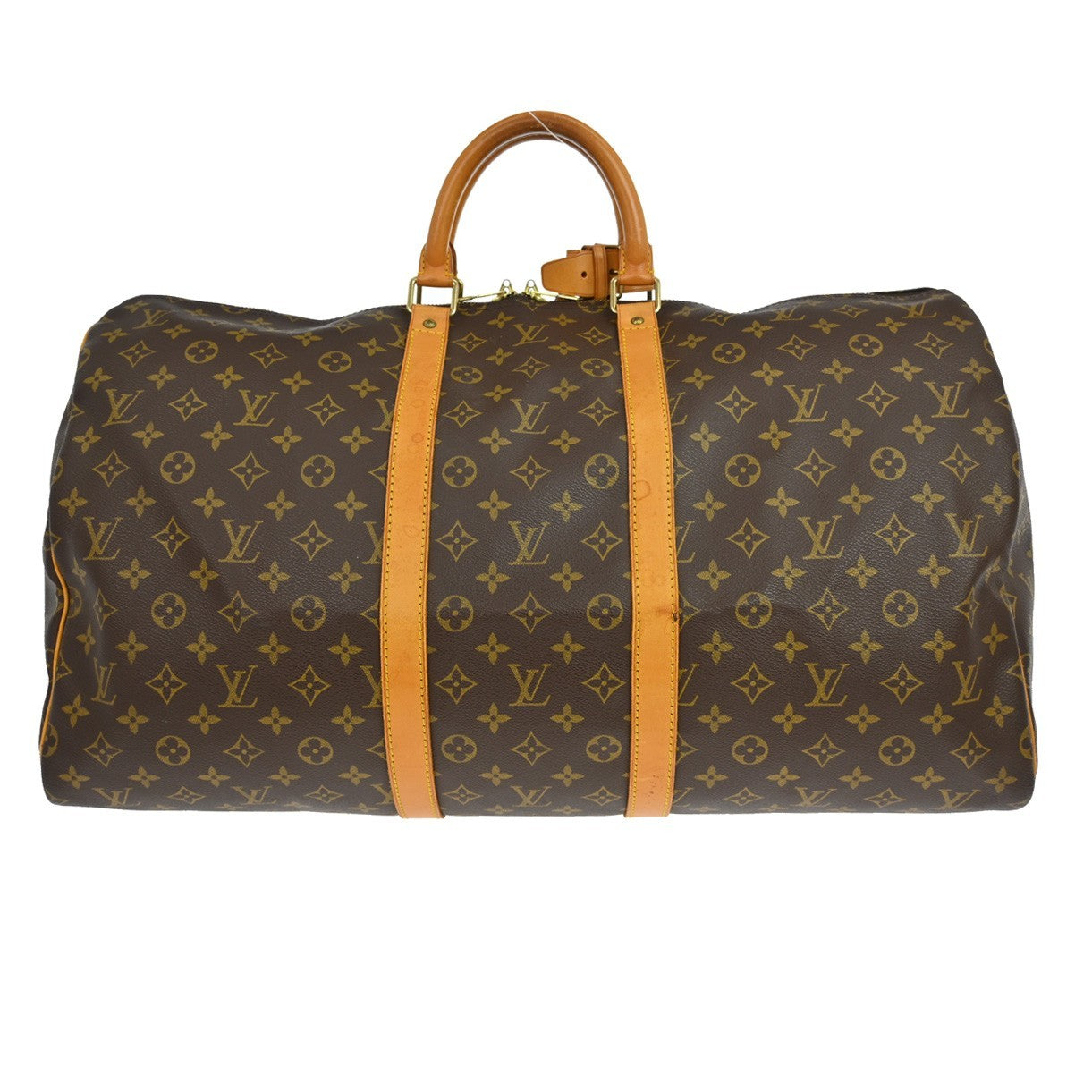 Louis Vuitton Keepall Bag Monogram Canvas Brown Canvas Travel Bag Bag (Pre-Owned)