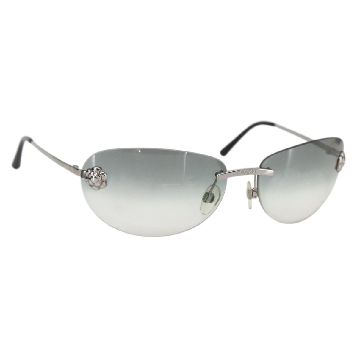 Chanel Camélia Sunglasses Metal Black Metal Sunglasse Accessory (Pre-Owned)