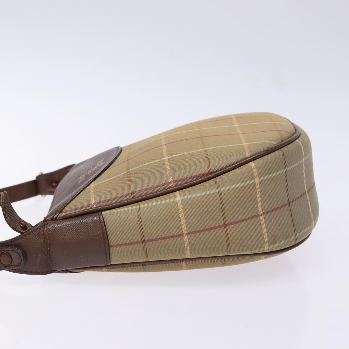 Burberry Nova Check Shoulder Bag Canvas Beige Canvas Shoulder Bag Bag (Pre-Owned)