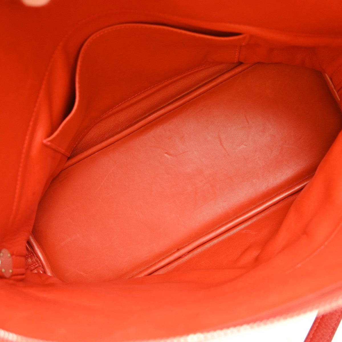 Hermes Bolide Bag Ardennes Red Leather Handbag (Pre-Owned)
