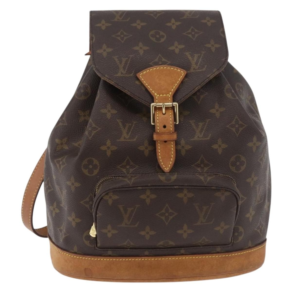 Louis Vuitton Vintage Montsouris Backpack Monogram Canvas Brown Canvas Backpack Bag (Pre-Owned)