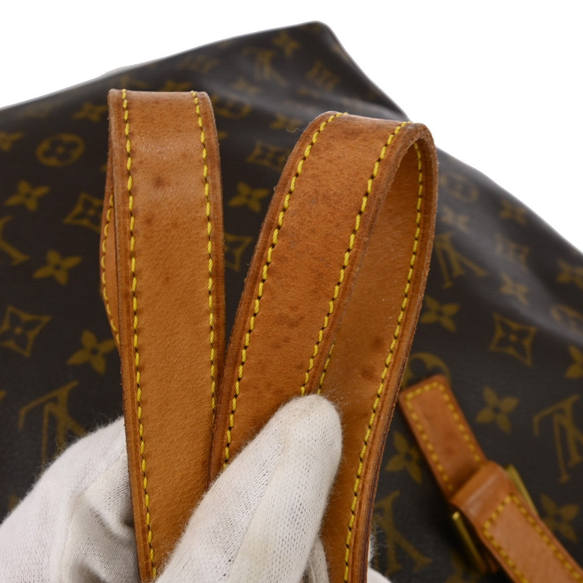 Louis Vuitton Cabas Mezzo Monogram Canvas Brown Canvas Tote Bag Bag (Pre-Owned)