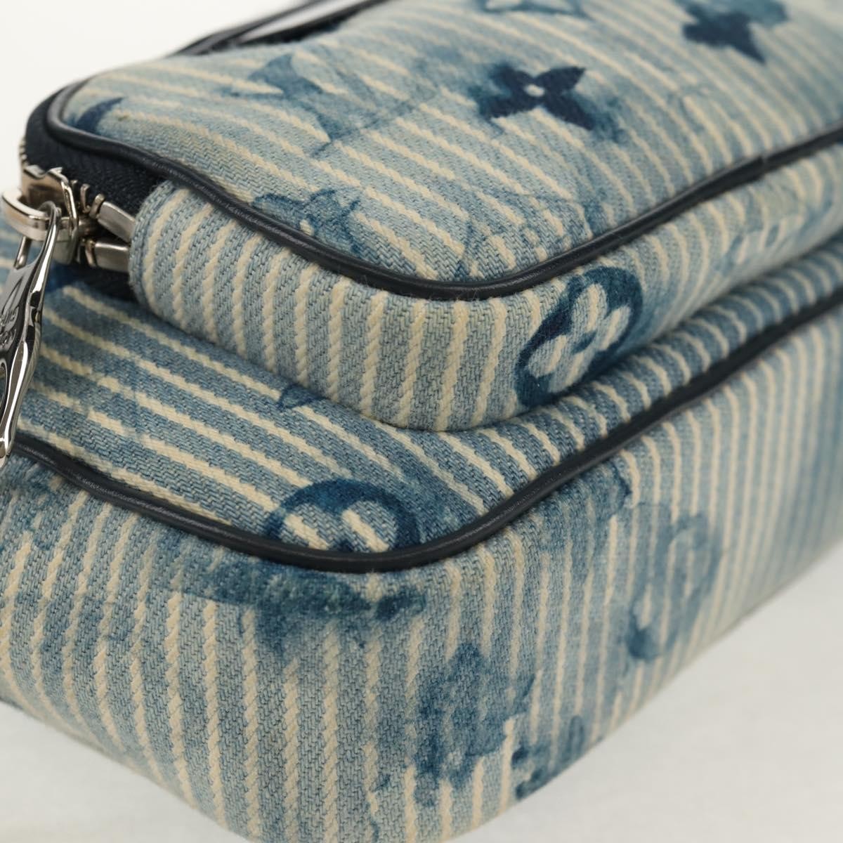 Louis Vuitton Outdoor Pouch Limited Edition Monogram Watercolor Stripes Denim Blue Canvas Clutche & Pouche Bag (Pre-Owned)