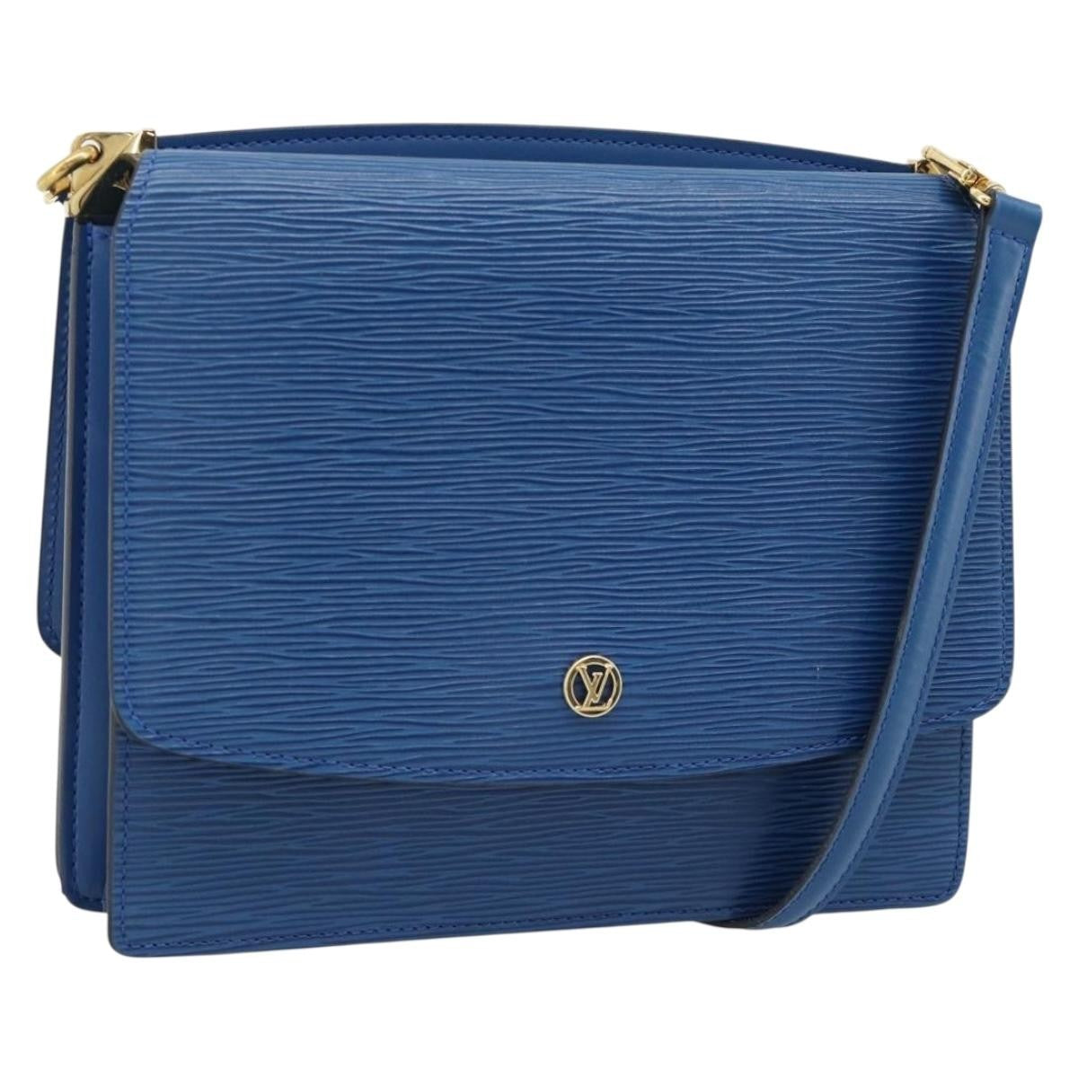 Louis Vuitton Grenelle Shoulder Bag Epi Leather Blue Leather Shoulder Bag Bag (Pre-Owned)