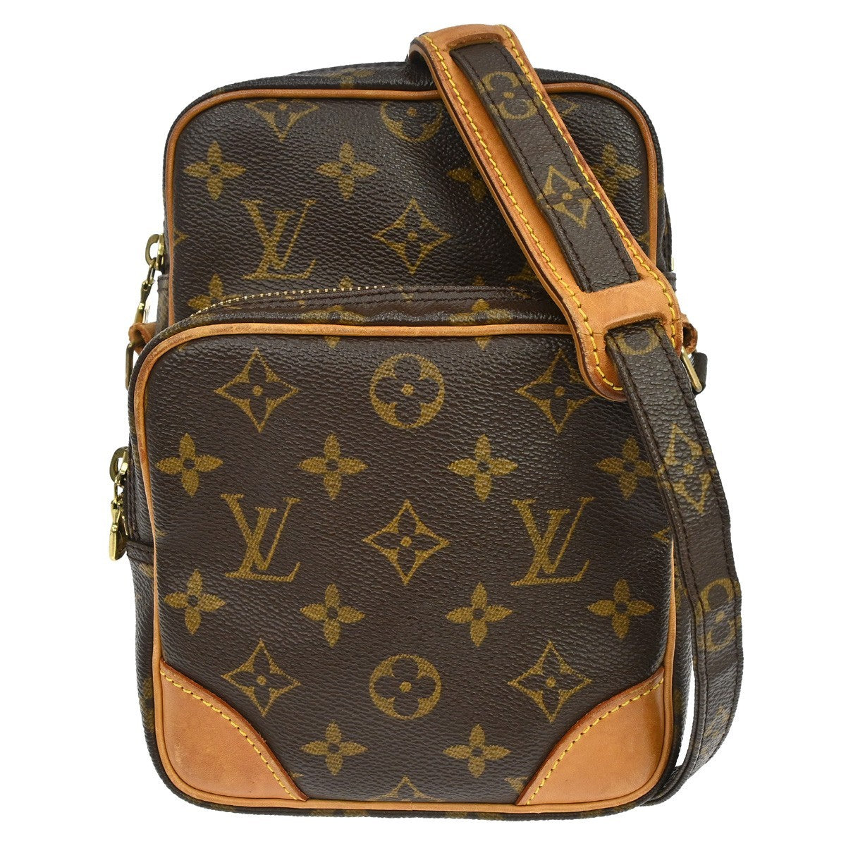 Louis Vuitton Amazone Bag Monogram Canvas Brown Canvas Shoulder Bag Bag (Pre-Owned)