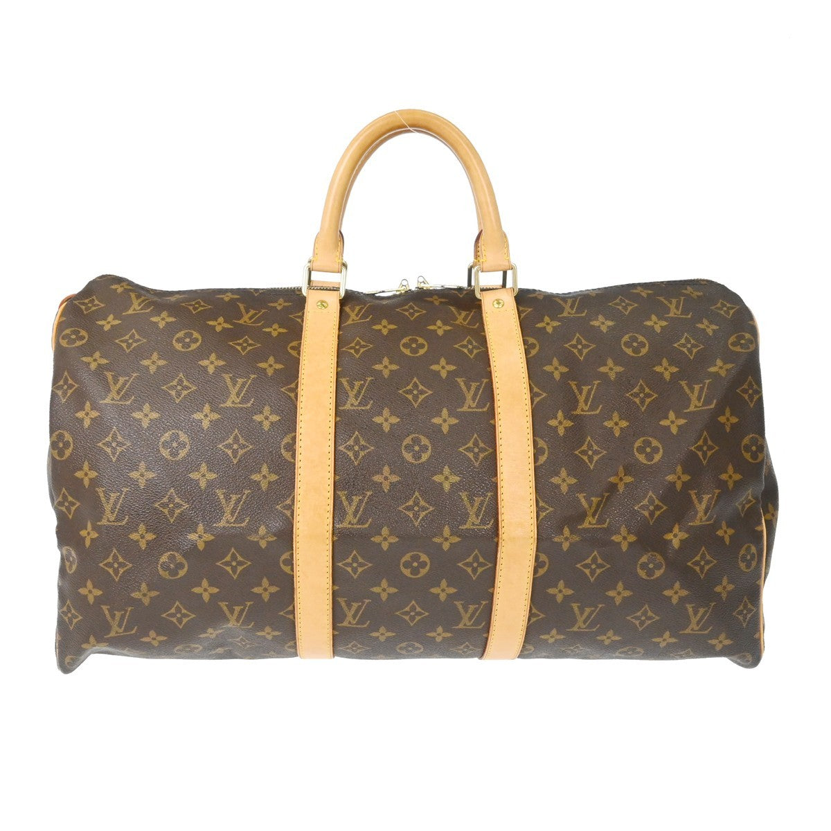 Louis Vuitton Keepall Bag Monogram Canvas Brown Canvas Travel Bag Bag (Pre-Owned)