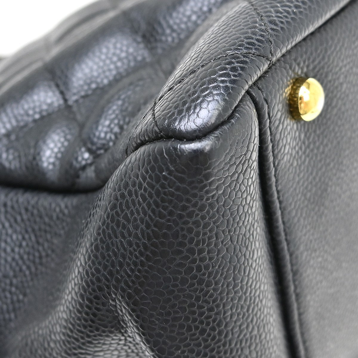 Chanel Petite Timeless Tote Quilted Caviar Black Leather Shoulder Bag Bag (Pre-Owned)