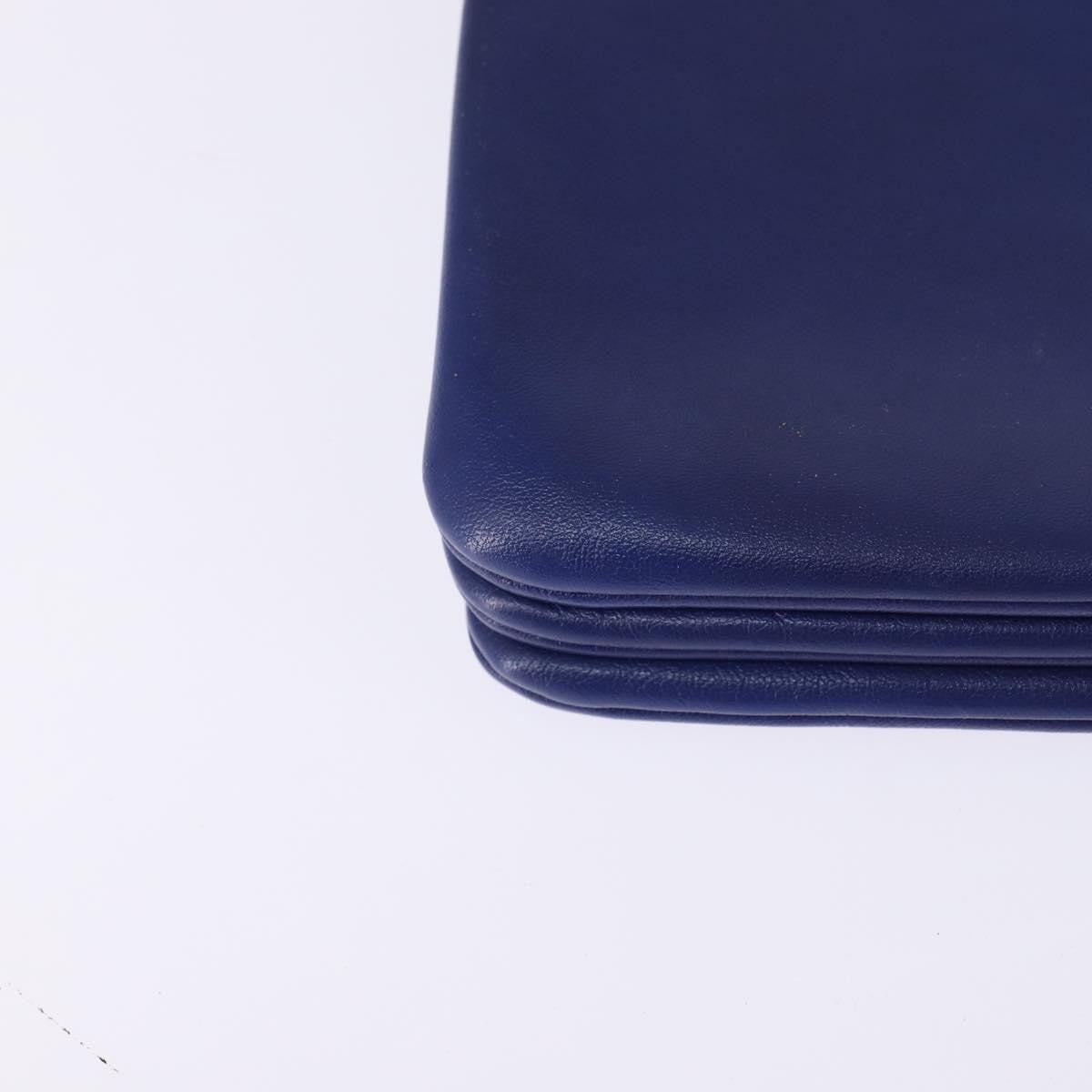 Celine Trio Crossbody Bag Leather Blue Leather Crossbody Bag Bag (Pre-Owned)