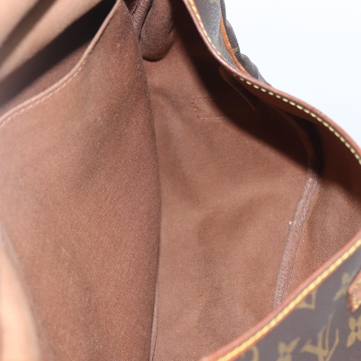Louis Vuitton Saumur Handbag Monogram Canvas Brown Canvas Shoulder Bag Bag (Pre-Owned)