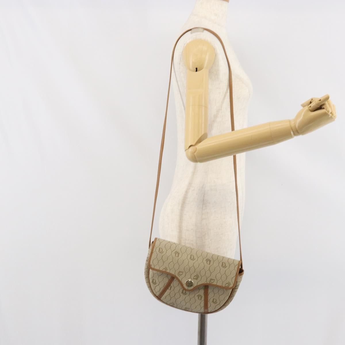 Christian Dior Vintage Honeycomb Shoulder Bag Canvas Beige Canvas Shoulder Bag Bag (Pre-Owned)