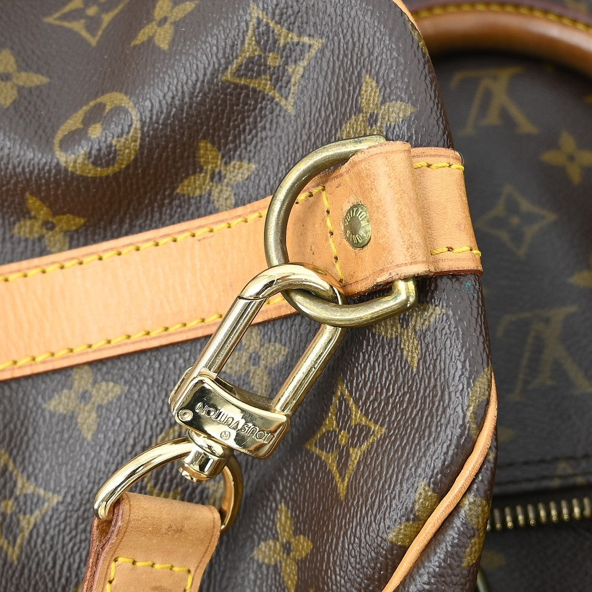 Louis Vuitton Keepall Bandouliere Bag Monogram Canvas Brown Canvas Travel Bag Bag (Pre-Owned)