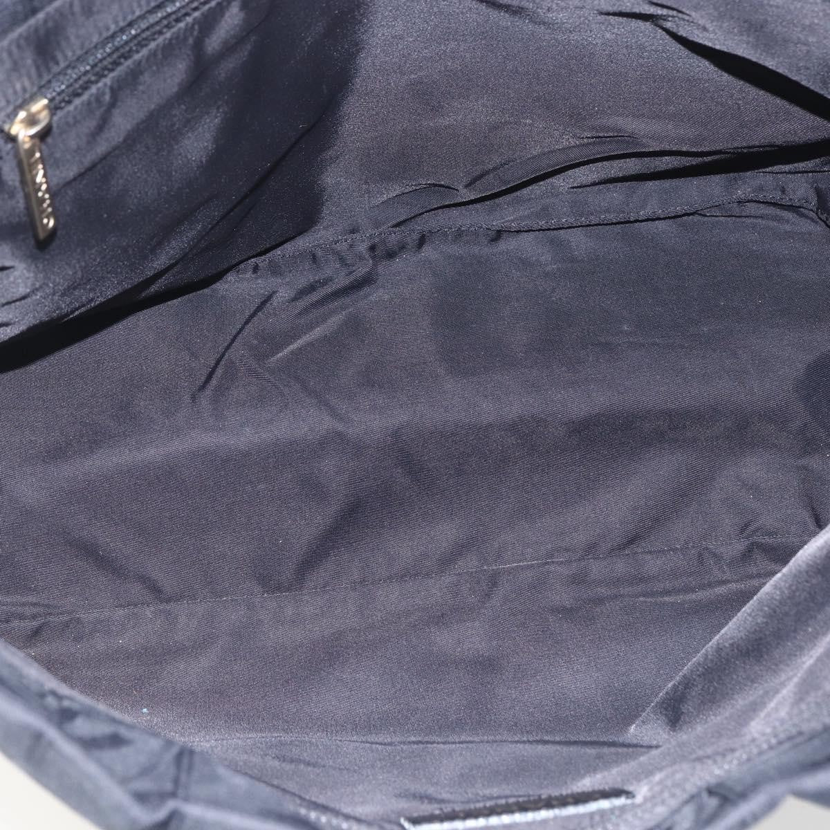 Chanel Travel Line Tote Nylon Black Nylon Tote Bag Bag (Pre-Owned)