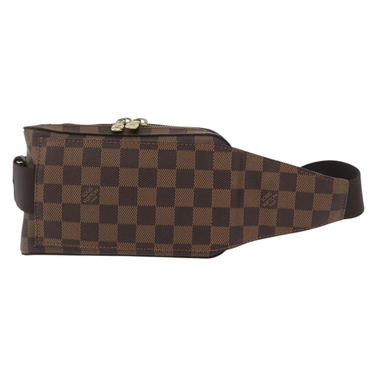 Louis Vuitton Geronimos Waist Bag Damier Brown Canvas Shoulder Bag Bag (Pre-Owned)