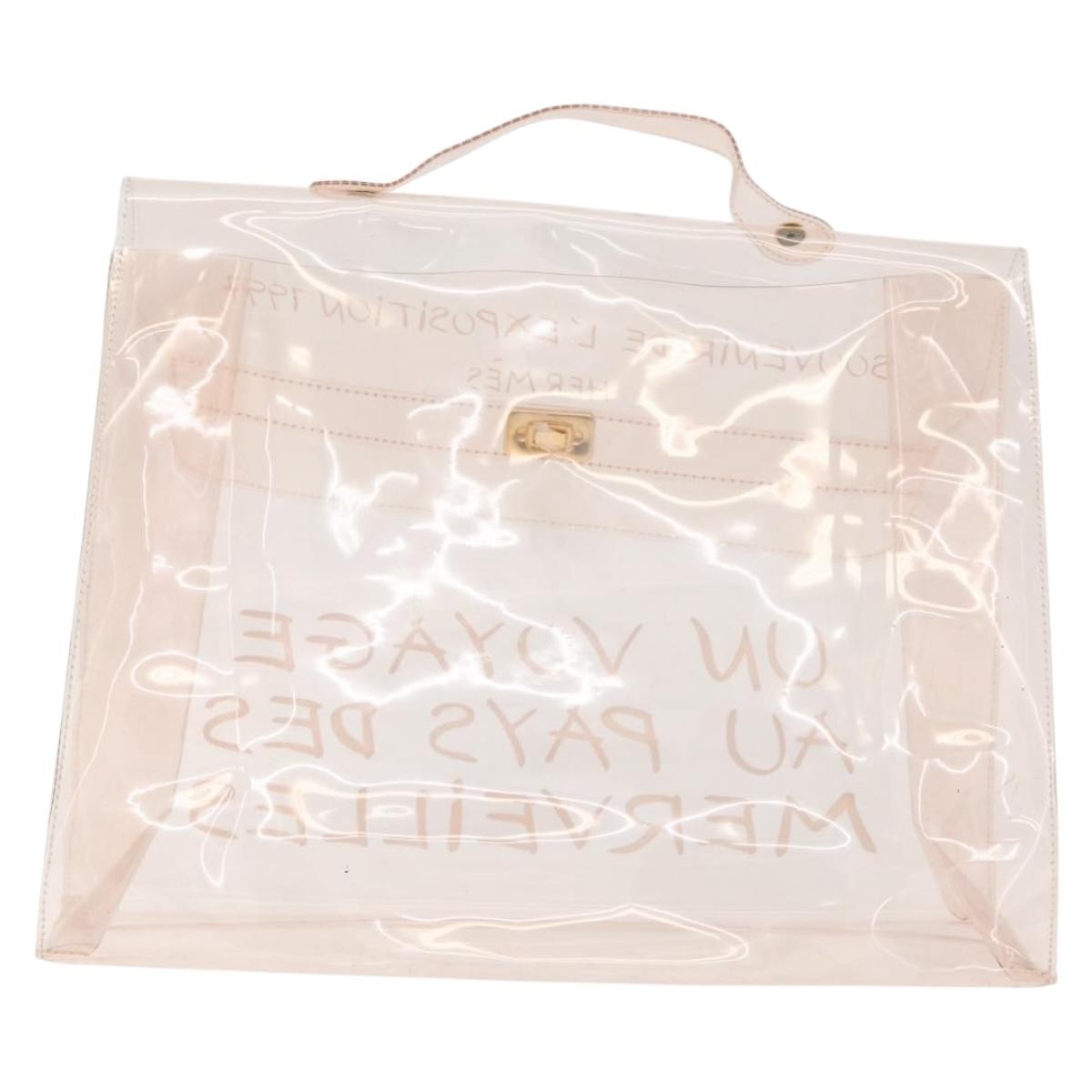 Hermes Kelly Souvenir Bag Vinyl Clear Plastic Handbag (Pre-Owned)
