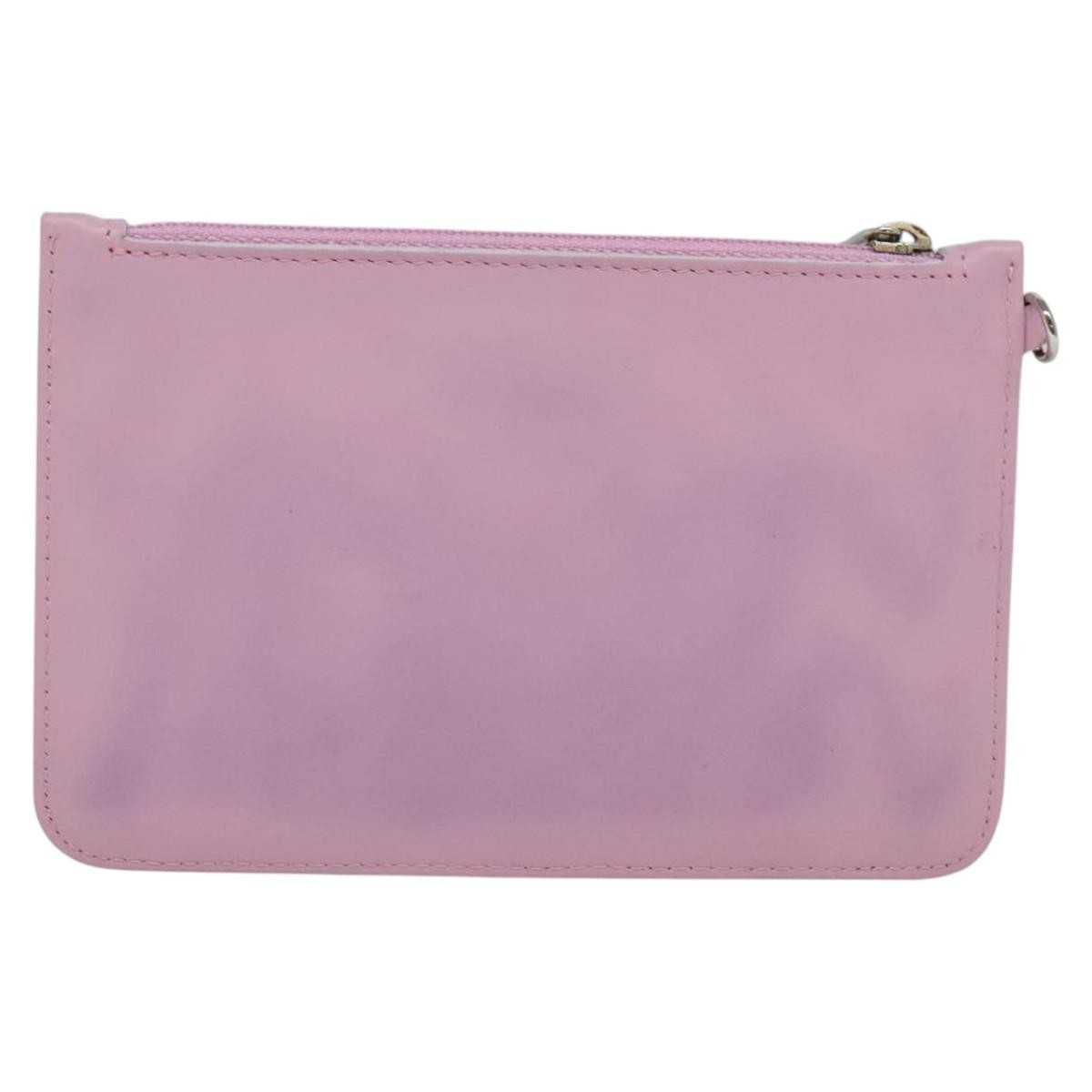 Chanel Cc Zip Clutch Leather Pink Leather Clutche & Pouche Bag (Pre-Owned)