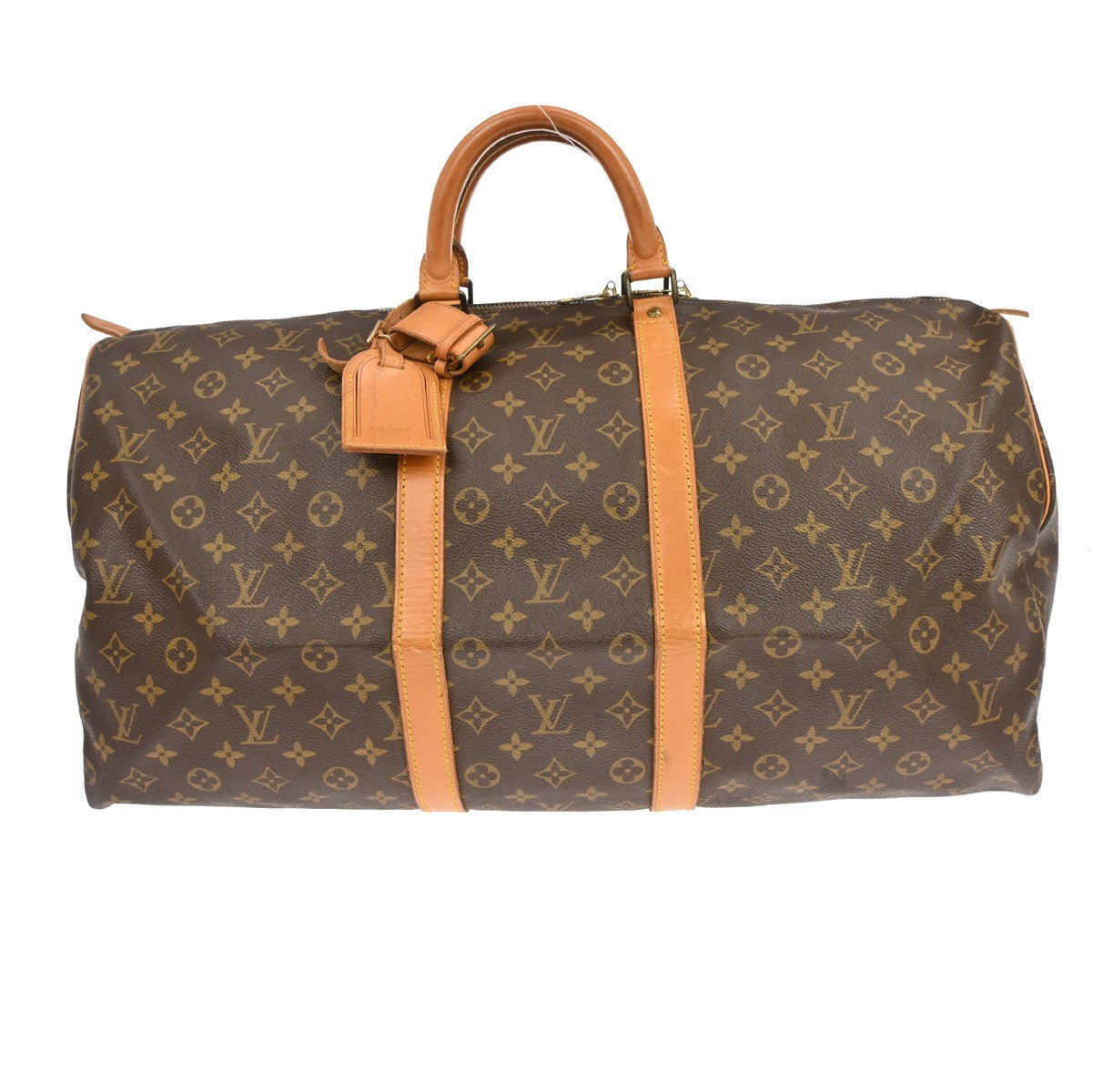 Louis Vuitton Keepall Bag Monogram Canvas Brown Canvas Travel Bag Bag (Pre-Owned)