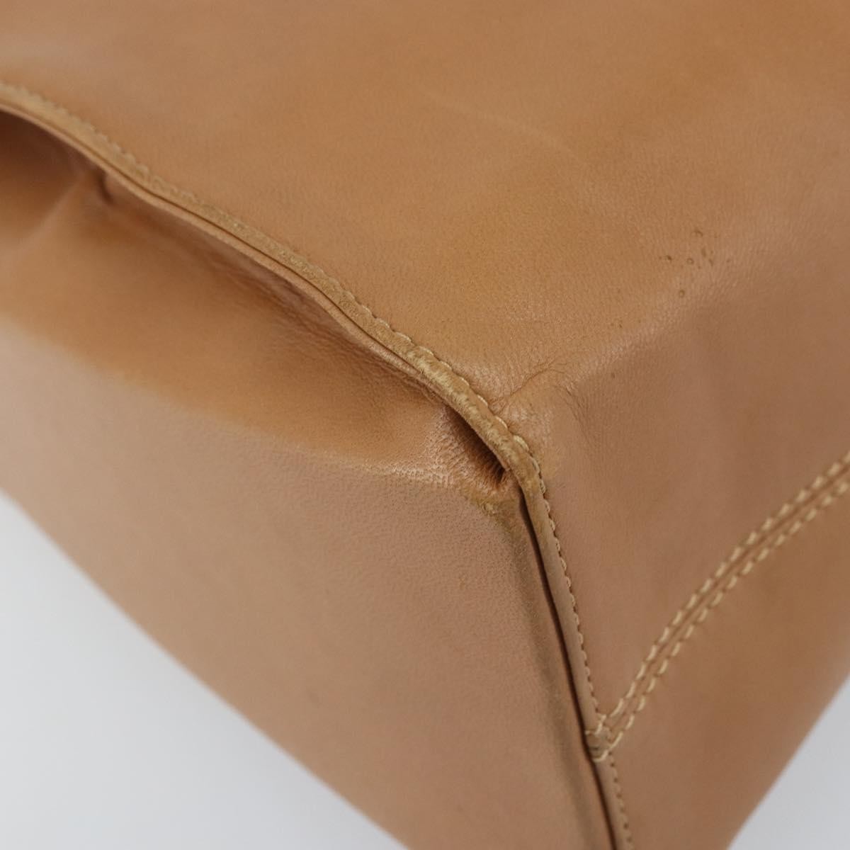 Loewe Anagram Handbag Leather Brown Leather Handbag (Pre-Owned)