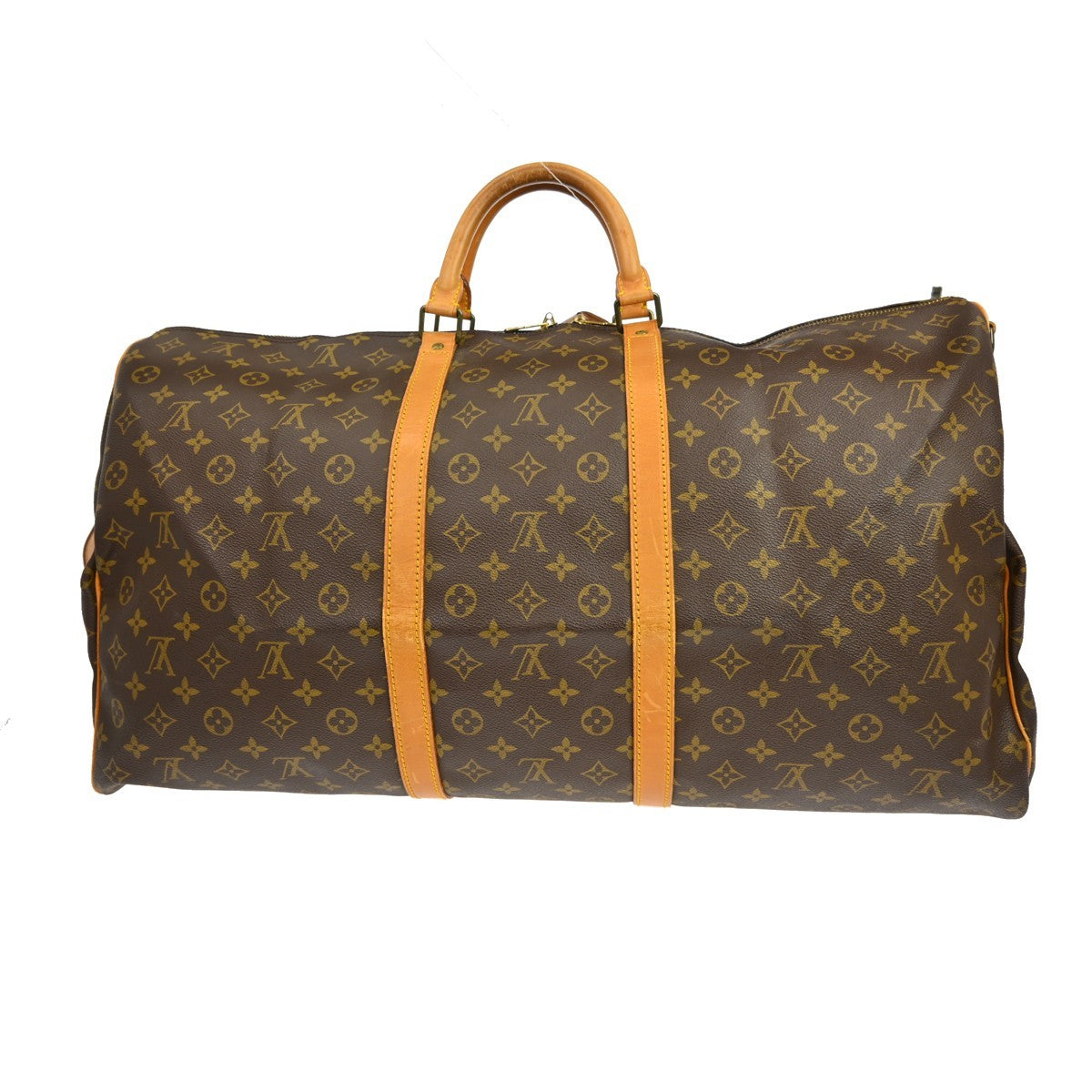 Louis Vuitton Keepall Bandouliere Bag Monogram Canvas Brown Canvas Travel Bag Bag (Pre-Owned)