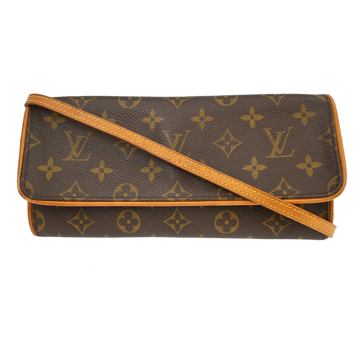 Louis Vuitton Twin Handbag Monogram Canvas Brown Canvas Clutche & Pouche Bag (Pre-Owned)