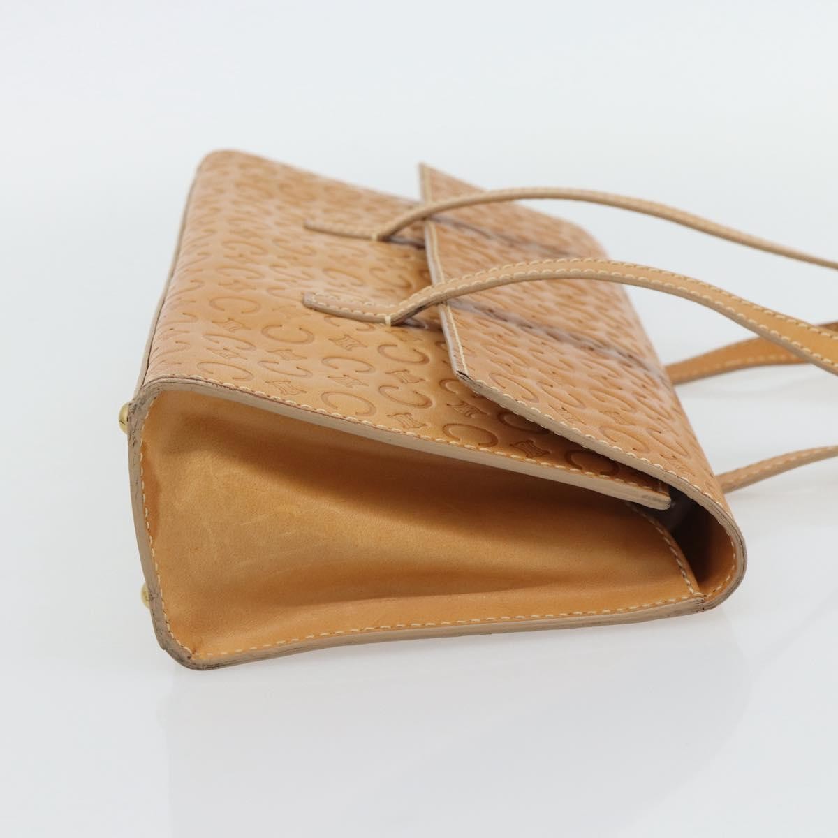 Celine C Macadam Handbag Canvas Beige Canvas Handbag (Pre-Owned)