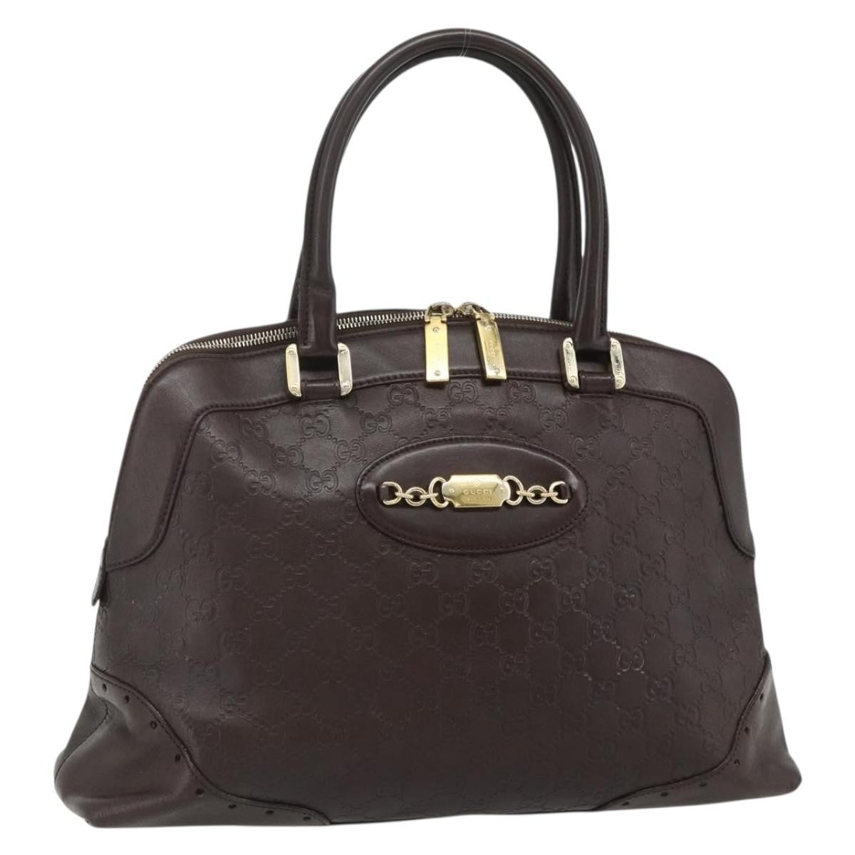 Gucci Guccissima Shoulder Bag Brown Canvas Handbag (Pre-Owned)