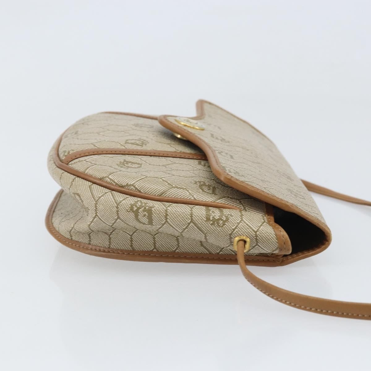 Christian Dior Vintage Honeycomb Shoulder Bag Canvas Beige Canvas Shoulder Bag Bag (Pre-Owned)