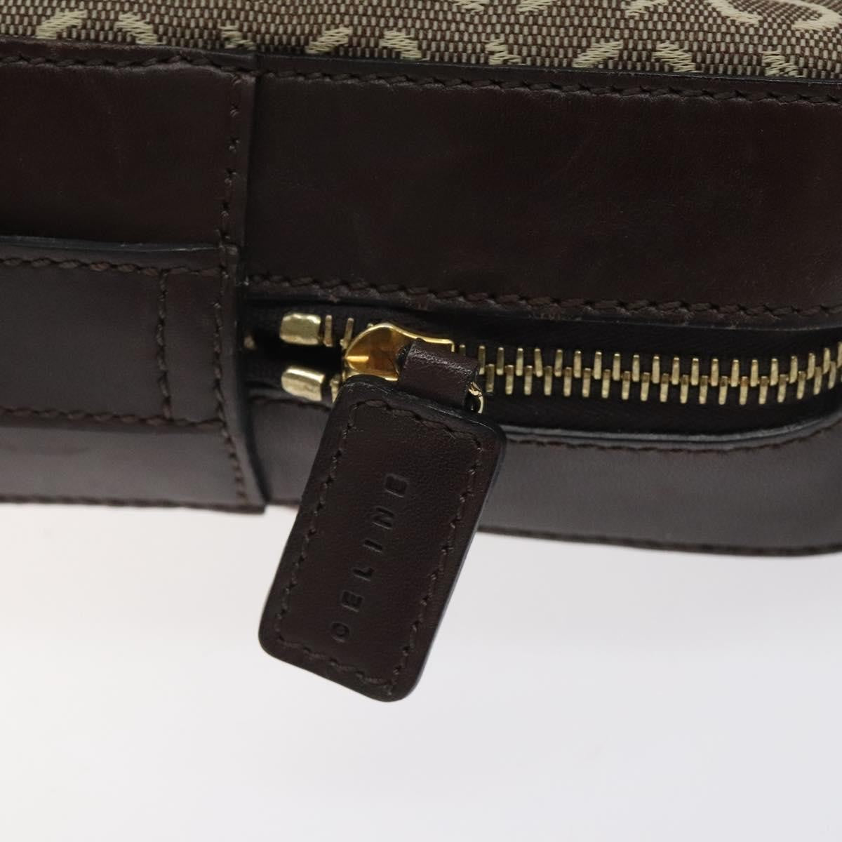 Celine C Macadam Handbag Canvas Gray Canvas Handbag (Pre-Owned)
