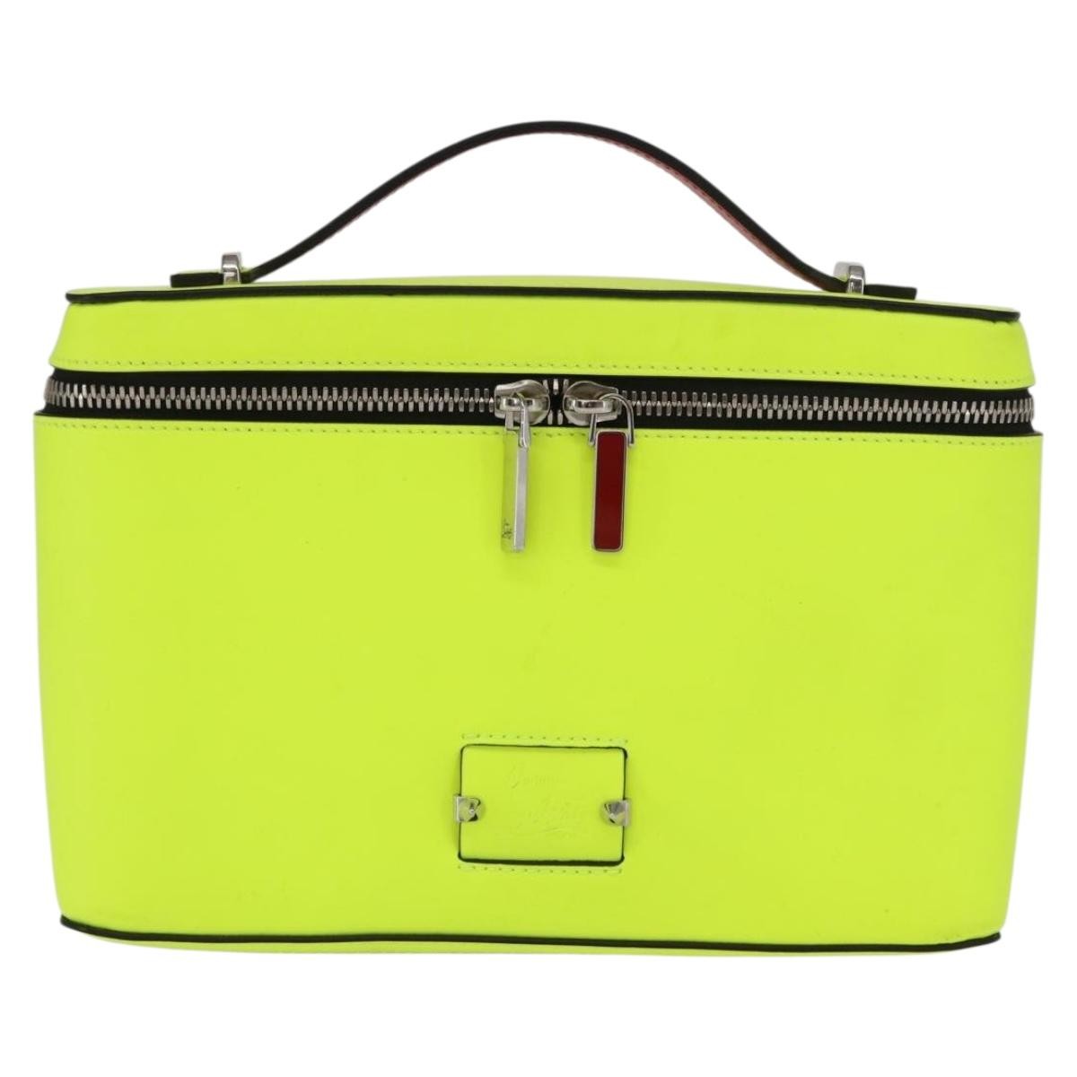 Christian Louboutin Kypipouch Crossbody Bag Leather Yellow Leather Handbag (Pre-Owned)