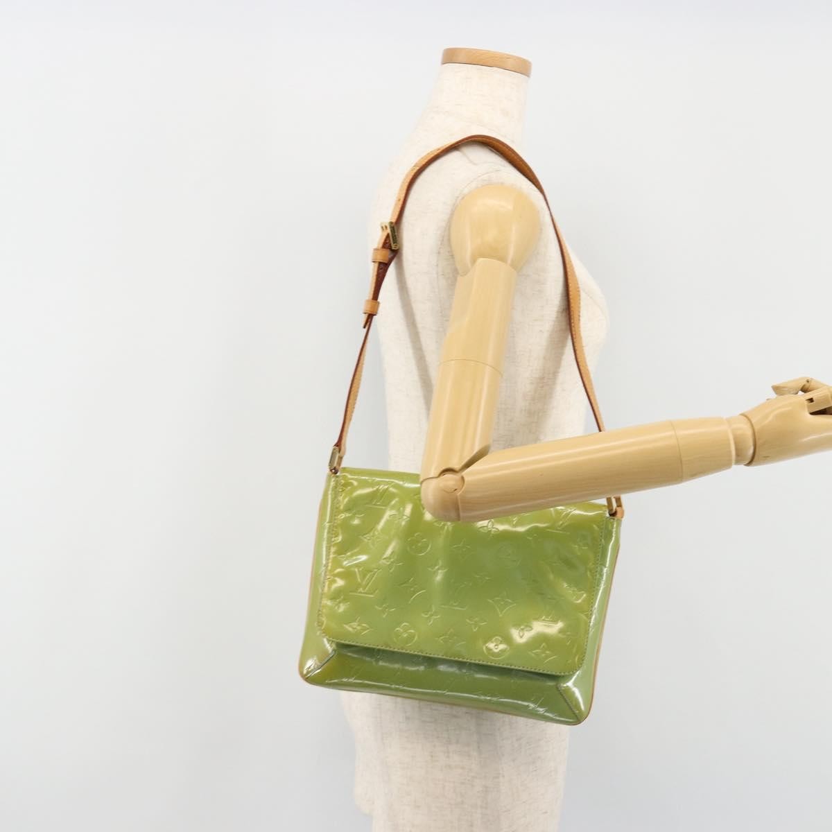 Louis Vuitton Thompson Street Handbag Monogram Vernis Blue Patent_Leather Shoulder Bag Bag (Pre-Owned)
