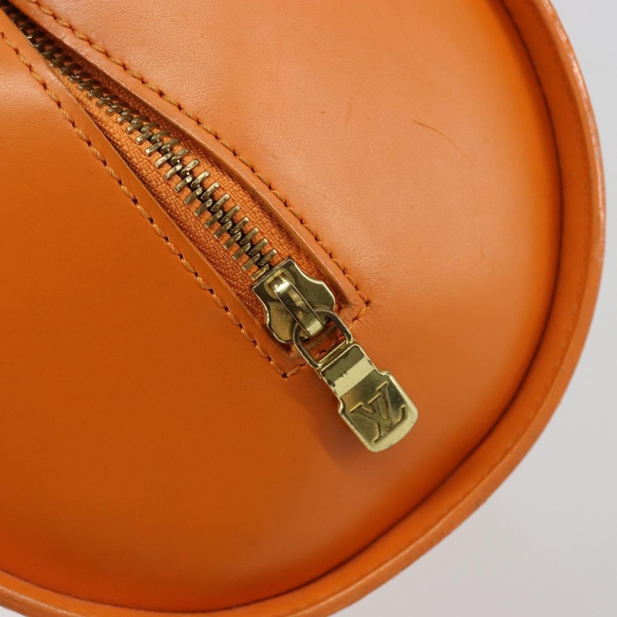 Louis Vuitton Soufflot Handbag Epi Leather Orange Leather Handbag (Pre-Owned)