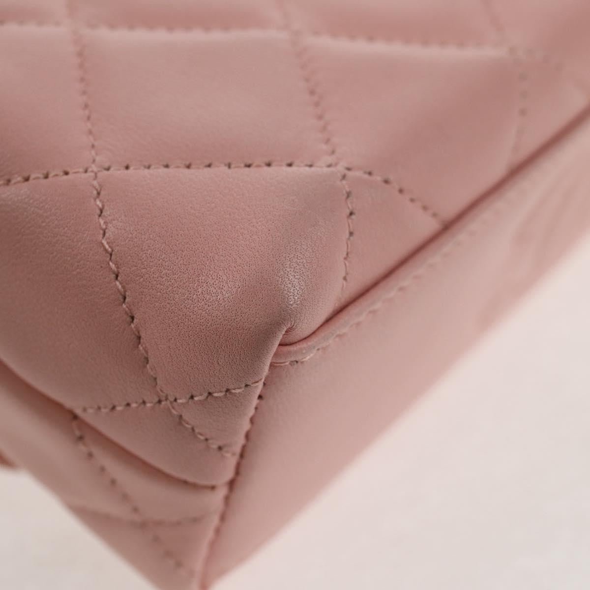 Chanel Vintage Camellia Flap Bag Quilted Lambskin Pink Leather Bag (Pre-Owned)